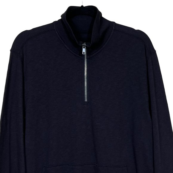 Gap Men’s 1/4 Zip Fine Knit Pullover 100% Cotton Black Medium NEW - Picture 3 of 11